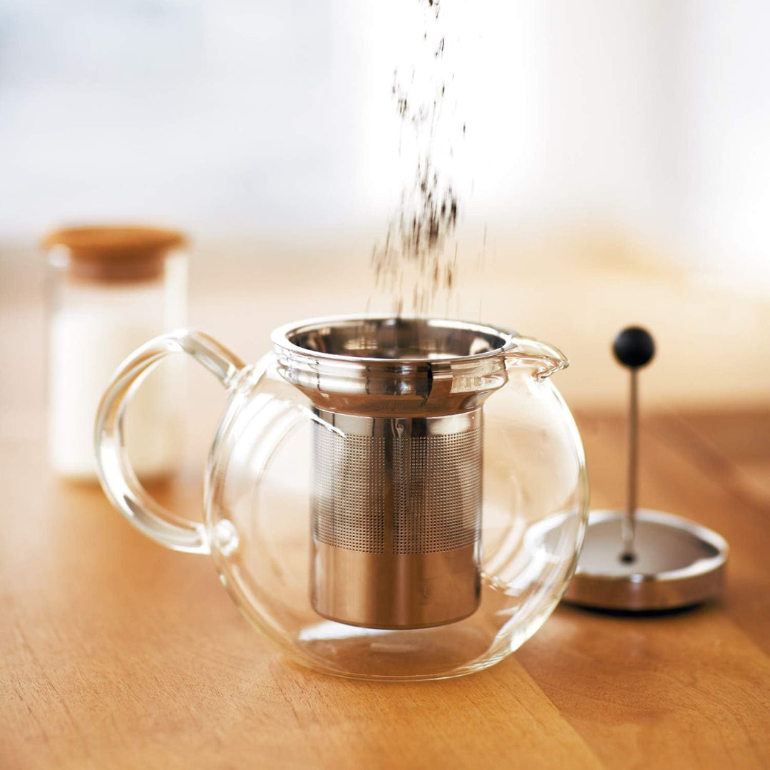 Bodum 1807-16 assam Teebereiter (French Press System,Permanent Edelstahlfilter,Glasgriff),0,5 liters
