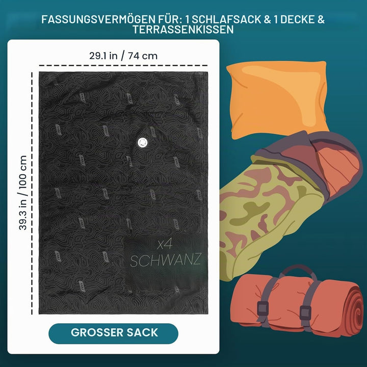 TAILI Vakuumbeutel für Outdoor Reisen 4 Stück Extra Grosse 100 X 74 CM Vakuumierbeutel für für Reise