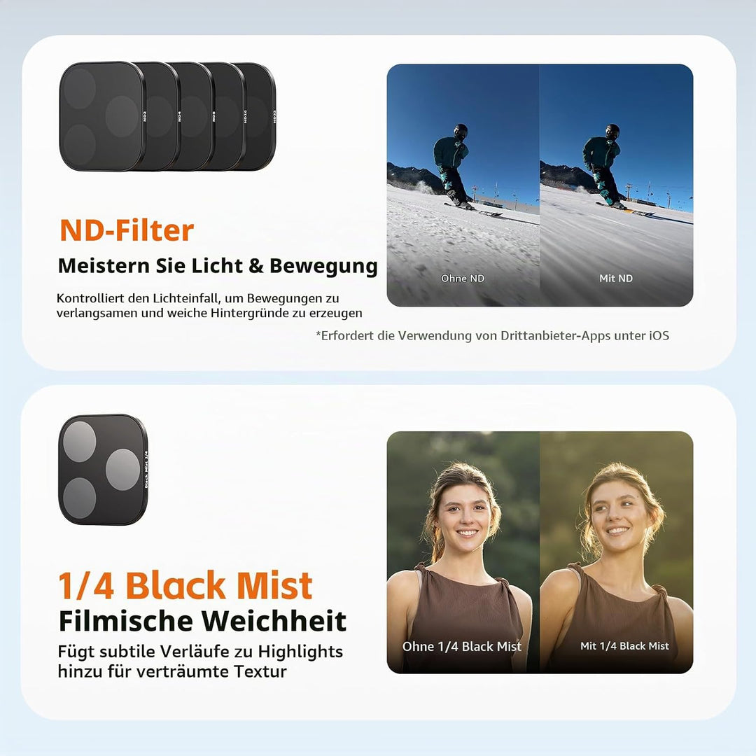 SMALLRIG Square ND &amp; Black Mist Filter Kit für iPhone 17 Pro Max, Magnetische Objektivfilter mit Bas