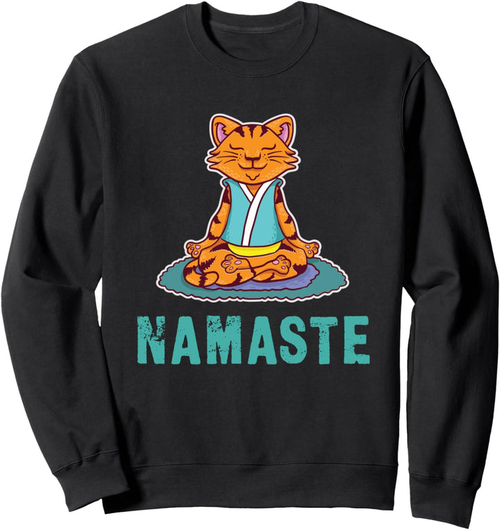 Katzen Yoga Meditation Namaste Funny Sweatshirt