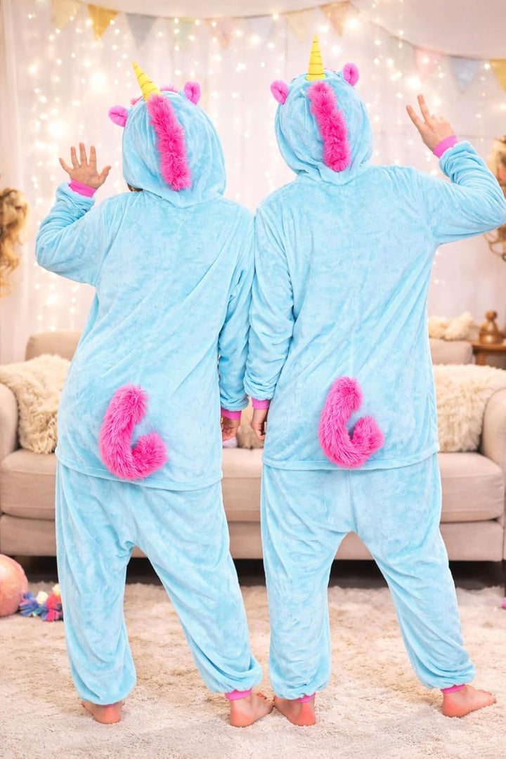 Katara 1744 - Einhorn türkis/rosa Kostüm-Anzug Onesie/Jumpsuit Einteiler Body für Erwachsene Damen H