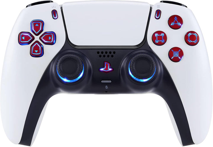eXtremeRate 9 Modi 7 Farben DTF V3 LED Kit für ps5 Controller Ersatz Leuchttaste D-Pad Thumbsticks S