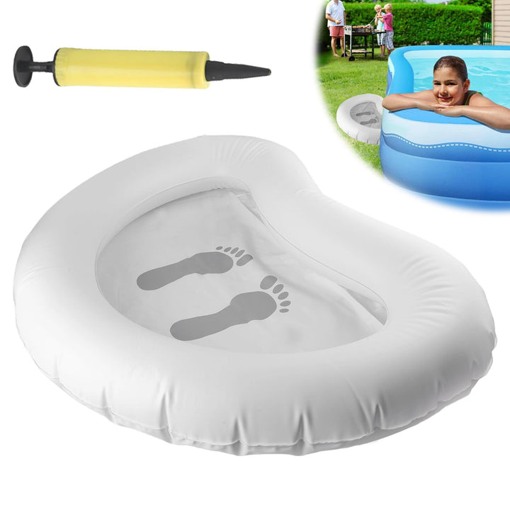Aufblasbares Fussbecken, 93 x 73cm Pool Foot Bath, Grau Pool Fussbad, Whirlpool Aufblasbares Fussbad