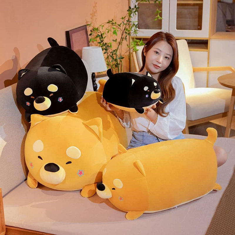 Shiba Inu Plüschtier, 60cm Süsses Hund Shiba Inu Plushie Kuscheltier Stofftier Weiches Plüschkissen