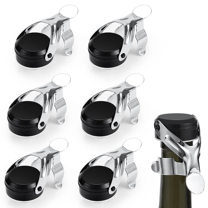 Gimars Weinflaschenverschluss 6 Stück, Weinstopfen für Sekt, Champagner, Rotwein, Universalverschlus