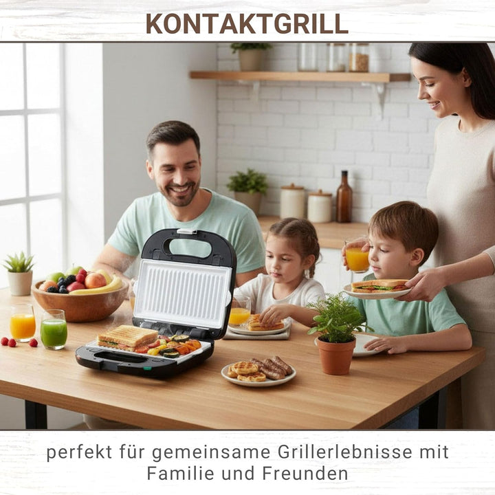 Syntrox Germany Kontaktgrill Multimaker mit Keramikbeschichtung elektrischer ZN-1500W