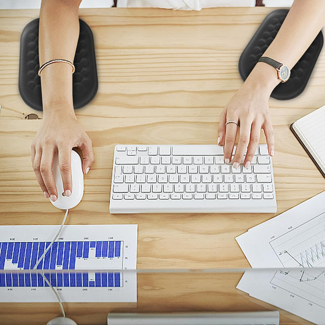 Gimars Wrist Rest Handgelenkauflage Ellbogenauflage Unterstützung für Tastatur und Maus, Memory-Foam
