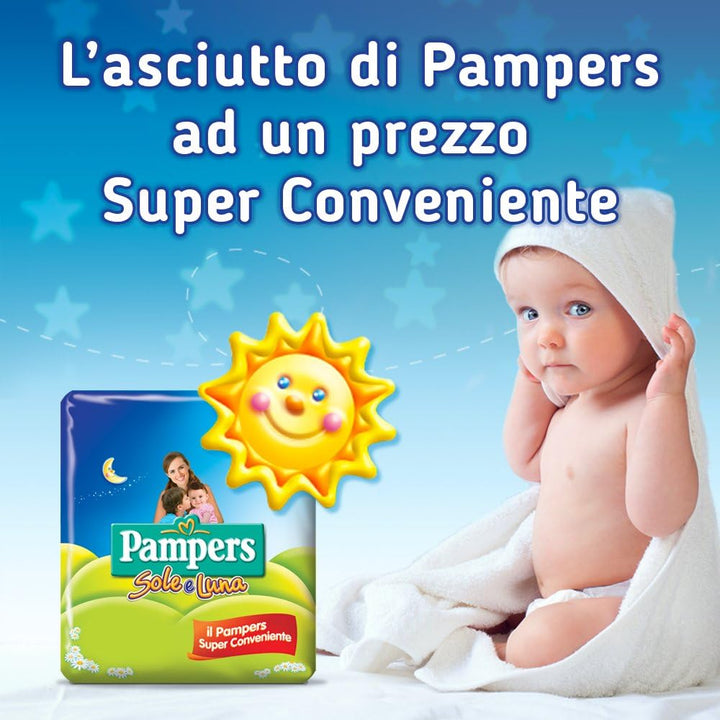 P.pampers sole/luna extralarge (1000047097) Taglia 6 (Confezione da 78) 15-30 kg, Taglia 6 (Confezio