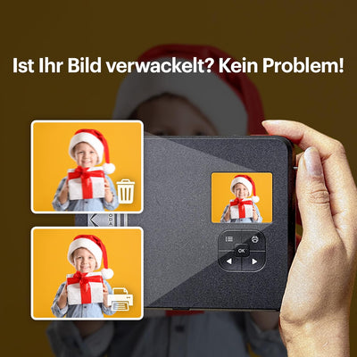 Kodak Mini Shot 3 Retro Weihnachtsgeschenke 4PASS 2-in-1-Sofortbildkamera und Fotodrucker, Tragbar (