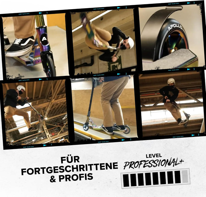 Apollo Stunt Scooter - Genesis Pro X/Pro X Competition, High End Stuntscooter, ABEC 9 Kugellager, Tr