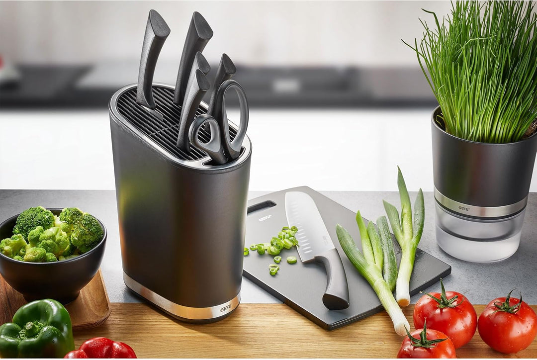 GEFU Smartline Messerblock Schwarz/Silber Einheitsgrösse
