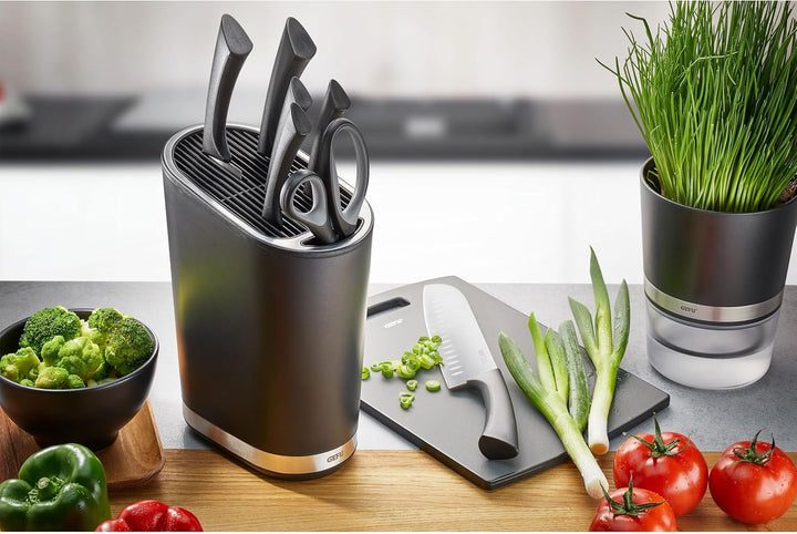 GEFU Smartline Messerblock Schwarz/Silber Einheitsgrösse