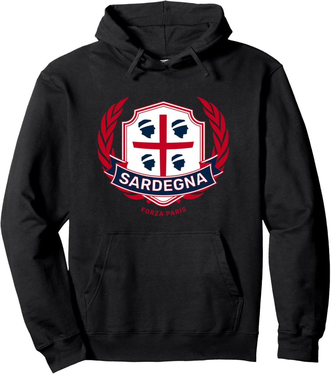 Sardegna Stemma con motto Forza Paris Cagliari Casteddu Pullover Hoodie
