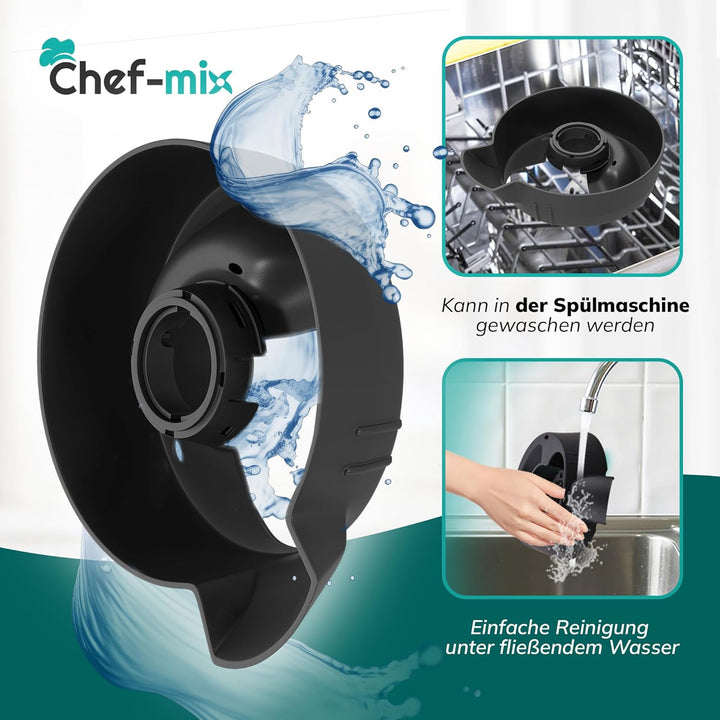 TM 31 Mixtopffuss Schwarz Ersatz für Vоrwerk Thermоmix Mixtopf Unterteil TM31 - Kunststoff Behälteru