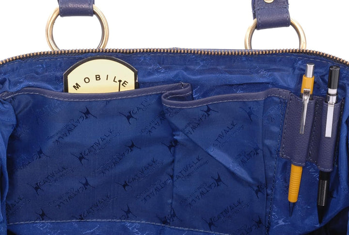 Catwalk Collection Handbags - Damen Leder Schultertasche - Handtasche Gross - Arbeitstasche für Noti