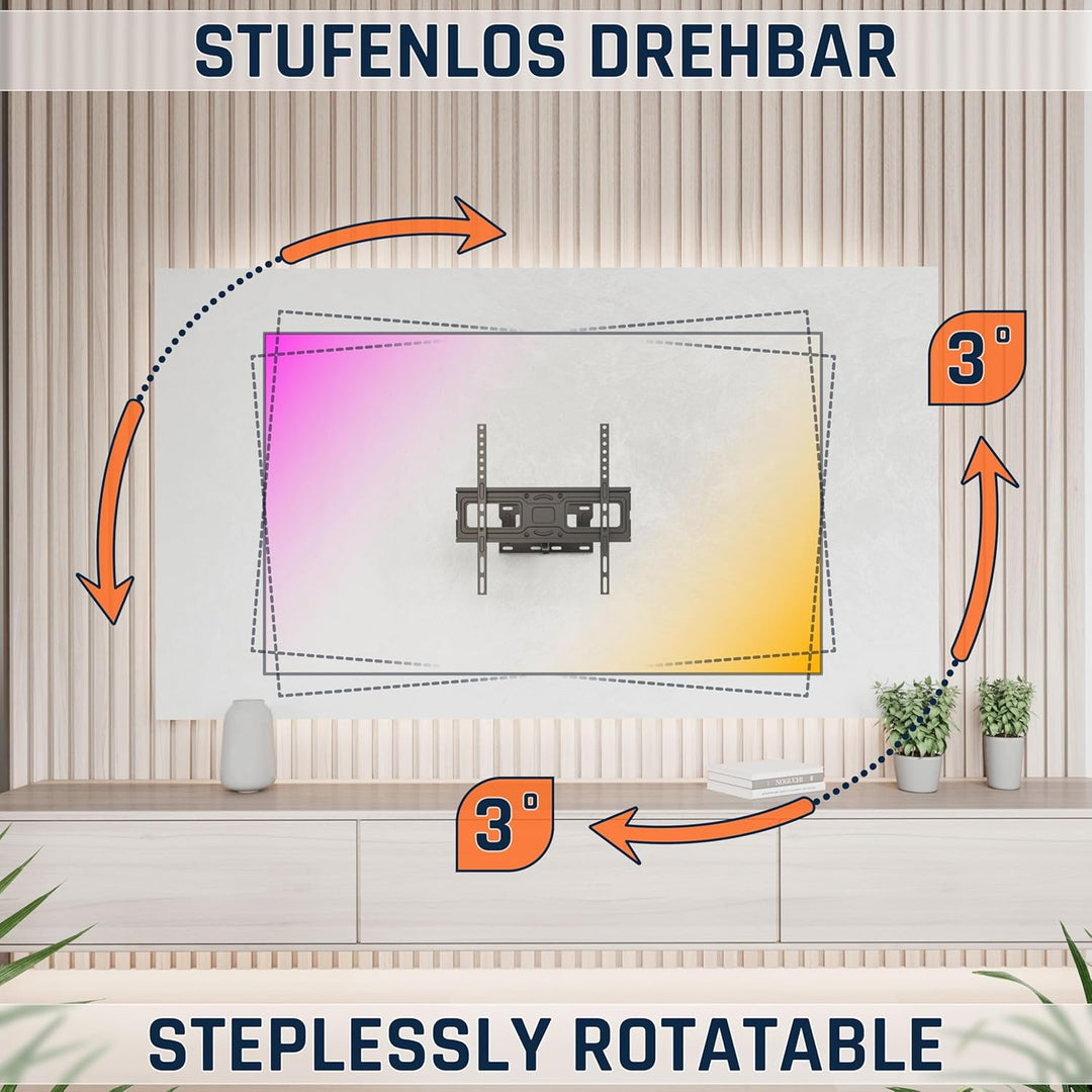 RICOO S5144 TV Wandhalterung Schwenkbar für 40-65 Zoll Wandhalterung Fernseher Halterung bis 50 Kg V
