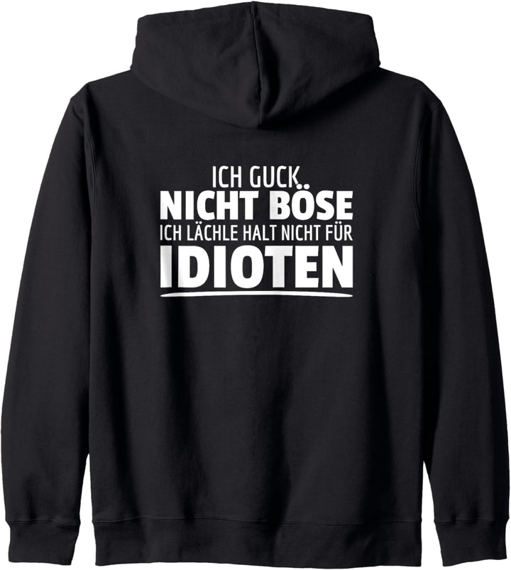 Ich Guck nicht Böse Lustige Misanthrop Introvertiert Sprüche Kapuzenjacke