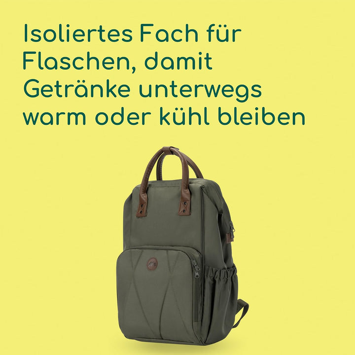 Bebeconfort Baby Wickelrucksack, Wickelauflage Inklusive, Wickeltasche Kinderwagen mit Grossen Tasch