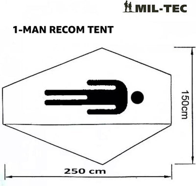 Mil-Tec 1-Mann Zelt Recon Oliv, Oliv