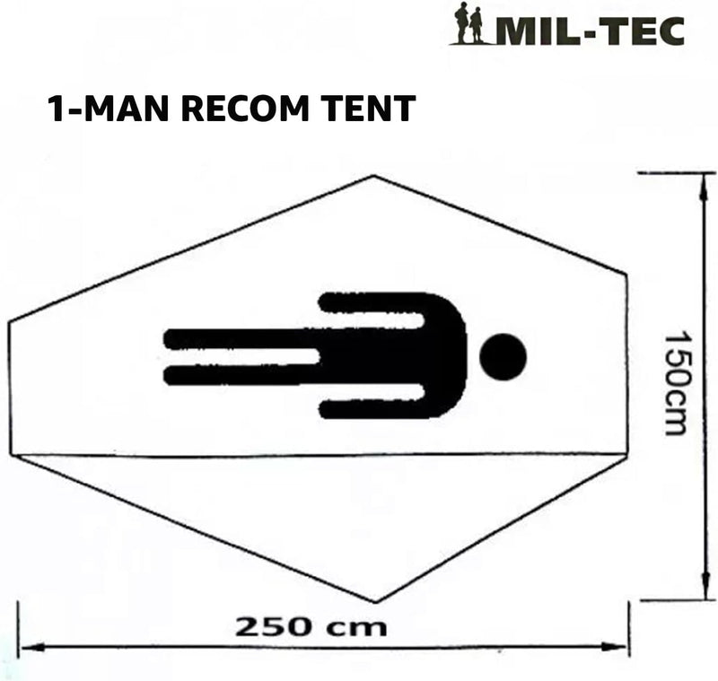 Mil-Tec 1-Mann Zelt Recon Oliv, Oliv