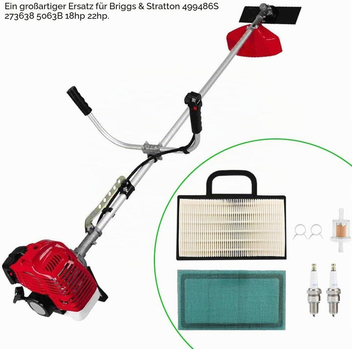 Rasentraktor-Luftfilter-Set Vorfilter für 499486S 273638 5063B 18hp 22hp Kraftstofffilter Tune Up Ki