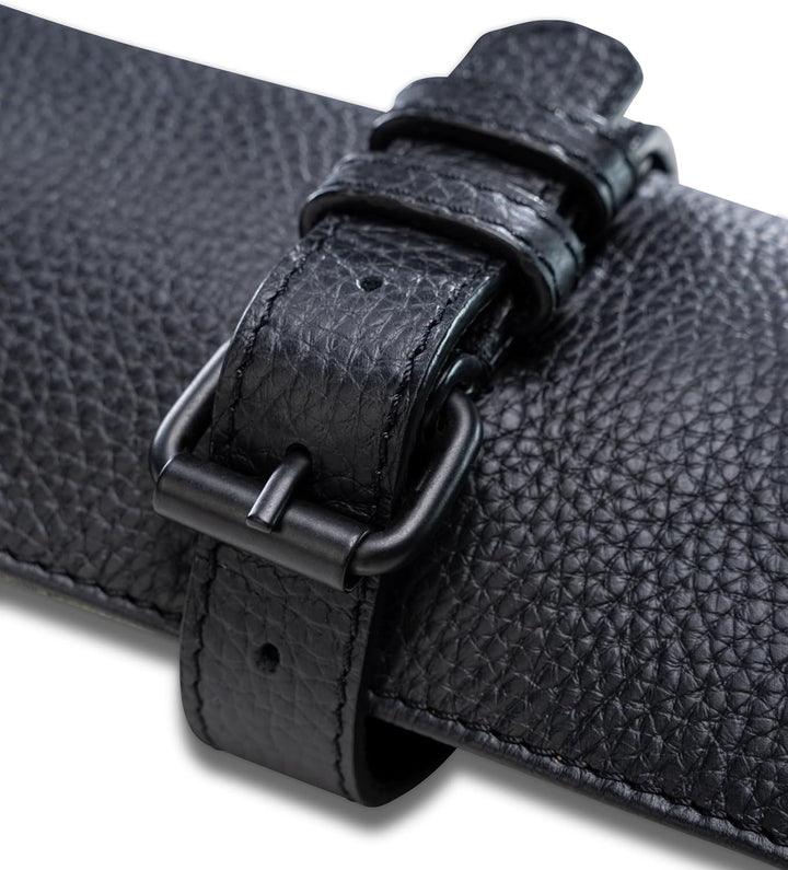 Angus Stoke Messertasche für Kochmesser aus Büffelleder | 14-Fächer Leder-Messerrolle für Köche – Me