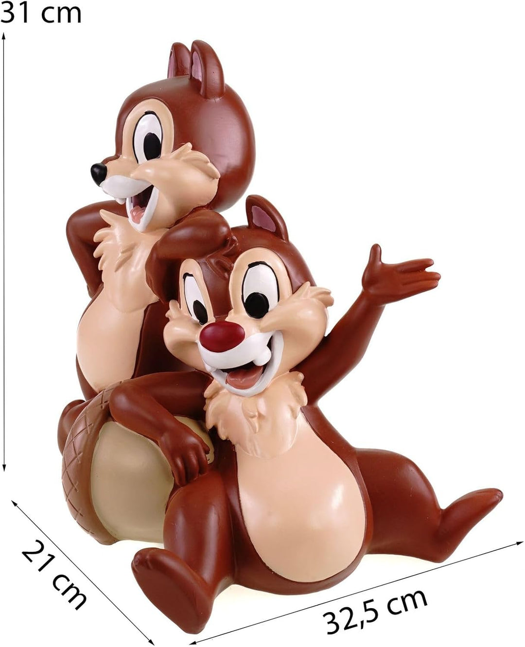 Gartenfigur Chip und Chap 33cm Wetterfest Disney Dekoration Garten und Zuhause | Polyresin Statue |