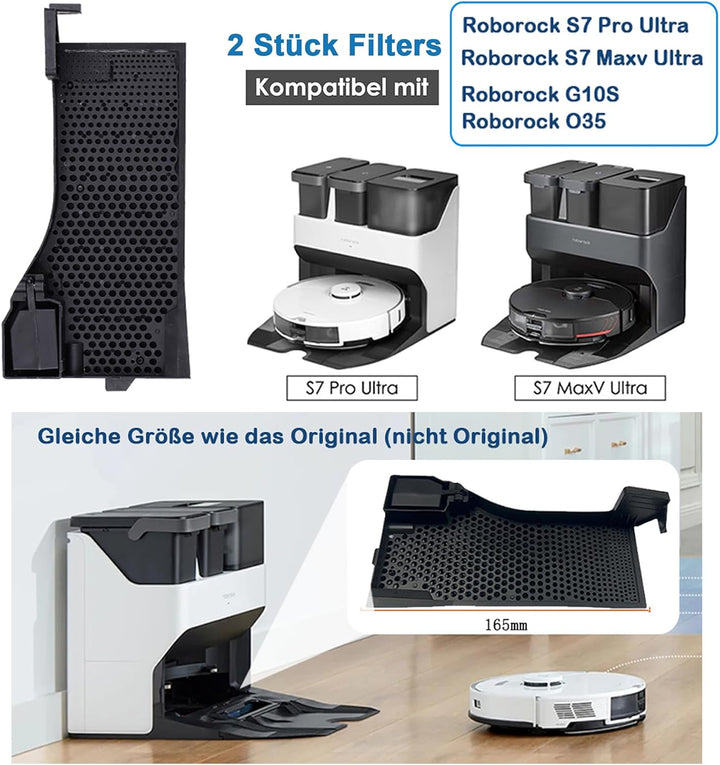 Staubsauger-Reinigungs-Tankfilter für Roborock O35 / S7 Pro Ultra / S7 Maxv Ultra / G10S Reinigungs-