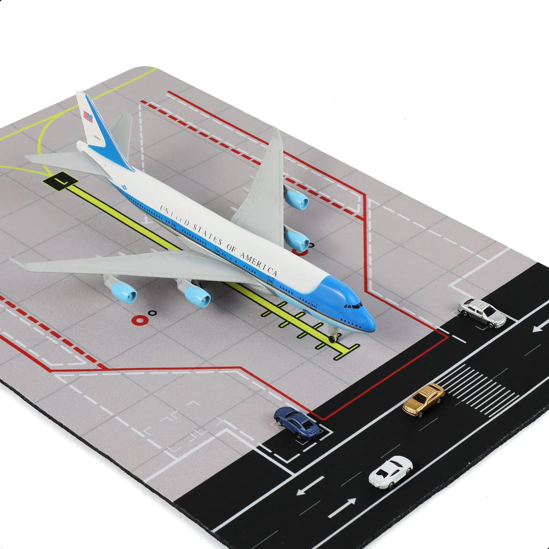1/300 Air Force One 747 Flugzeugmodel Set Flughafen Matte Autos 05.air Force One 747, 05.air Force O