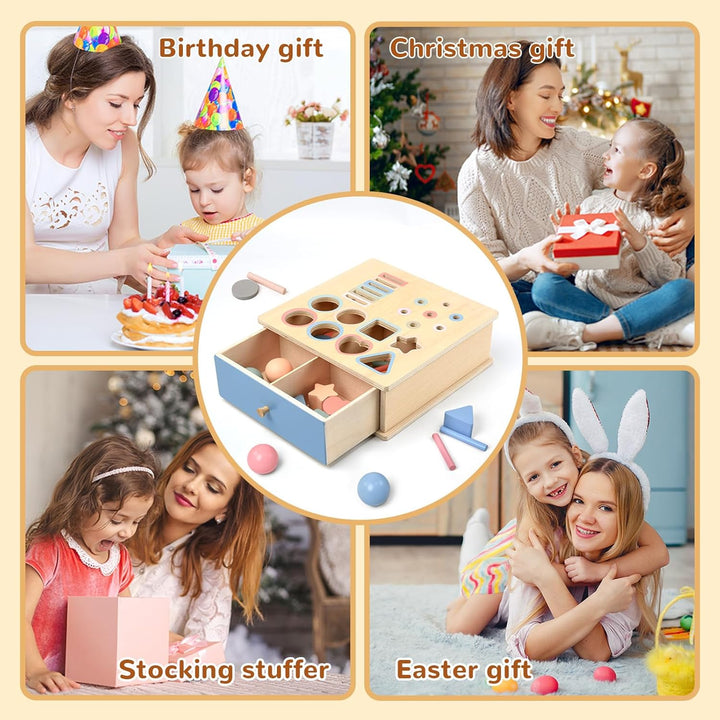 Arbolisse Montessori Spielzeug ab 1 2 3 Jahr, Holzspielzeug Kinder Farbe Sortierspiel Baby Spielzeug