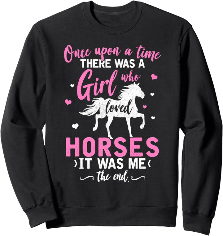 Pferde Shirt Mädchen Reiter Geschenk Damen Reiterin Spruch Sweatshirt