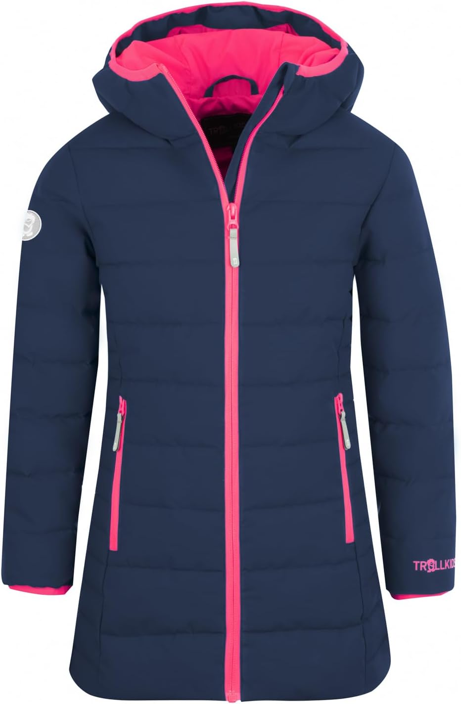 Trollkids Mädchen Wintermantel Winterjacke Stanavanger 92 Marineblau / Pink, 92 Marineblau / Pink
