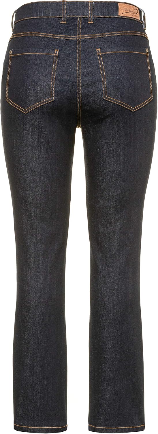 Ulla Popken Damen Taillenslip Dark Blue Denim 32W / 34L, Dark Blue Denim 32W / 34L