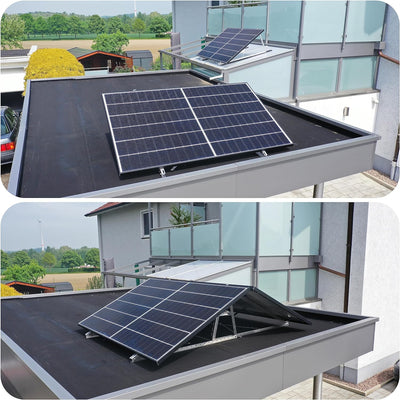 2 Sets V-CANT-C Solarmodul Halterung │ Halterung für Solarmodule bis zu 114.5 cm und 600 W│ Robuste