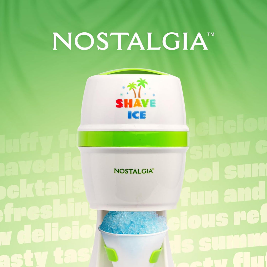 Nostalgia Snow Cone Slushie-Maschine im Retro-Stil, inklusive 1 wiederverwendbaren Kunststoffbecher