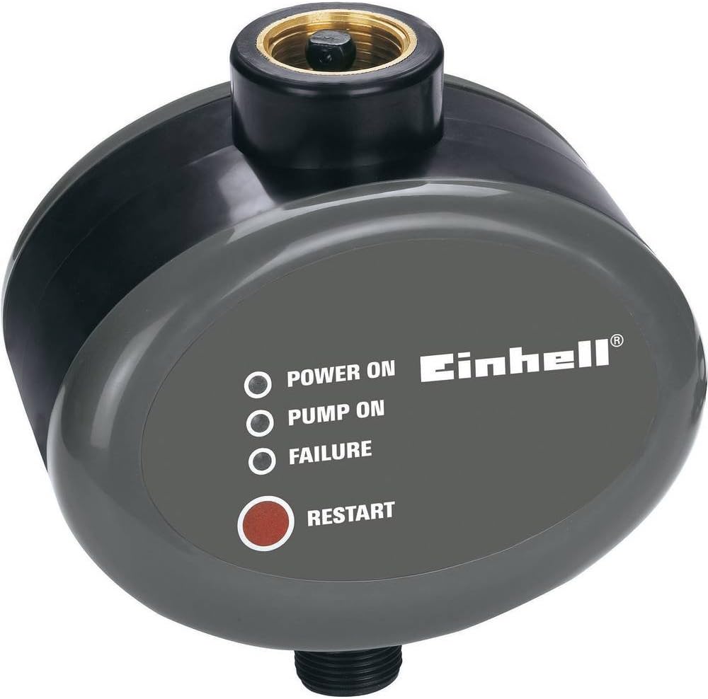 Original Einhell Elektrischer Durchflussschalter (10 bar, Rückschlagventil, Anschluss-Adapter, 1.45