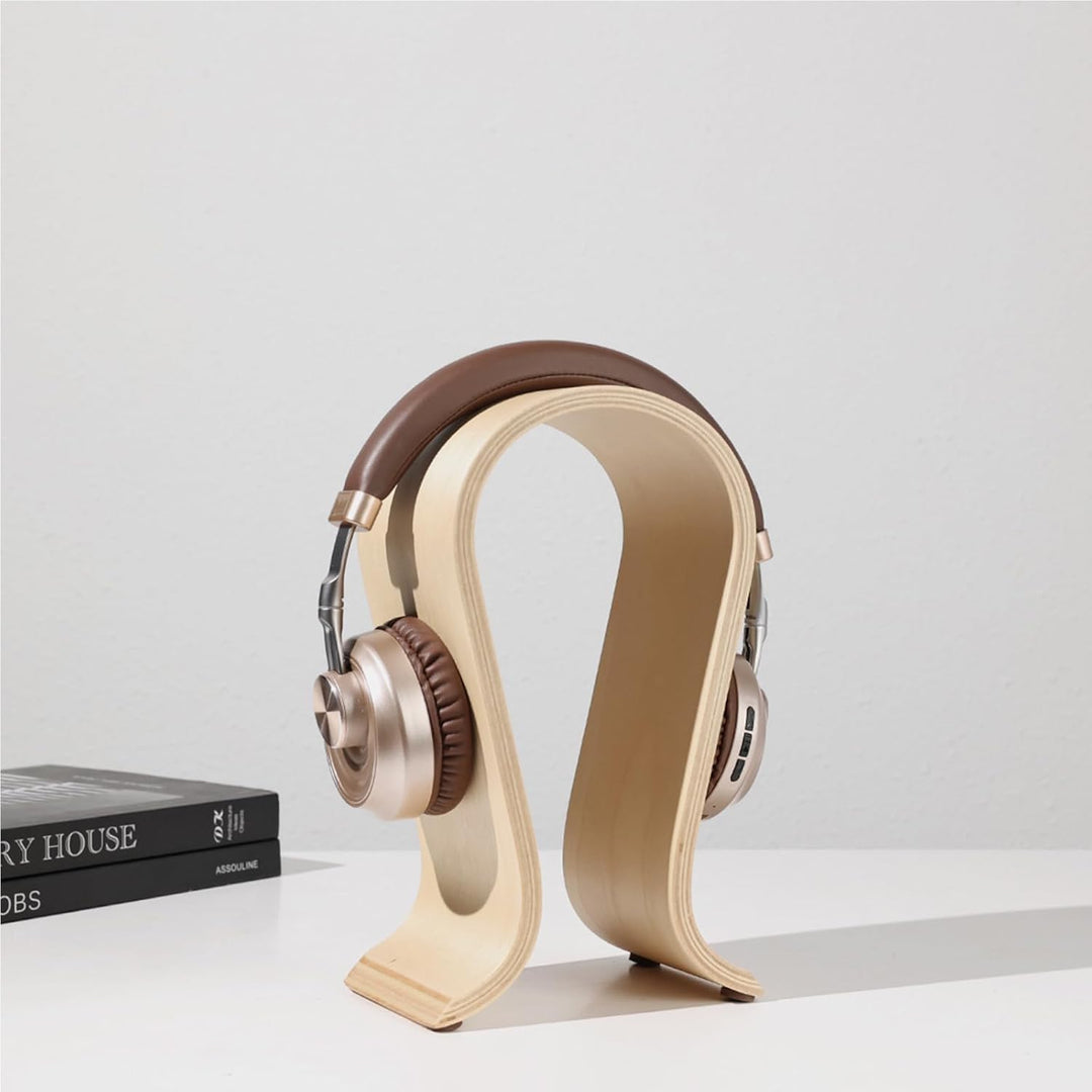 Kopfhörerhalter Holz, Kopfhörer Ständer, Kopfhörer Halter, U Form, Walnussholz, Universal, Umweltfre
