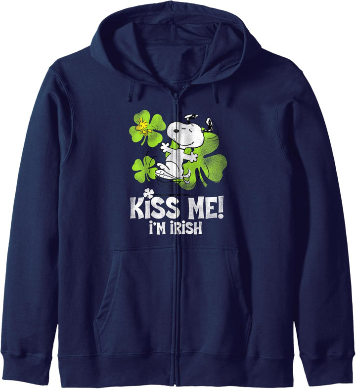 Peanuts Snoopy Kiss Me Im Irish Kapuzenjacke
