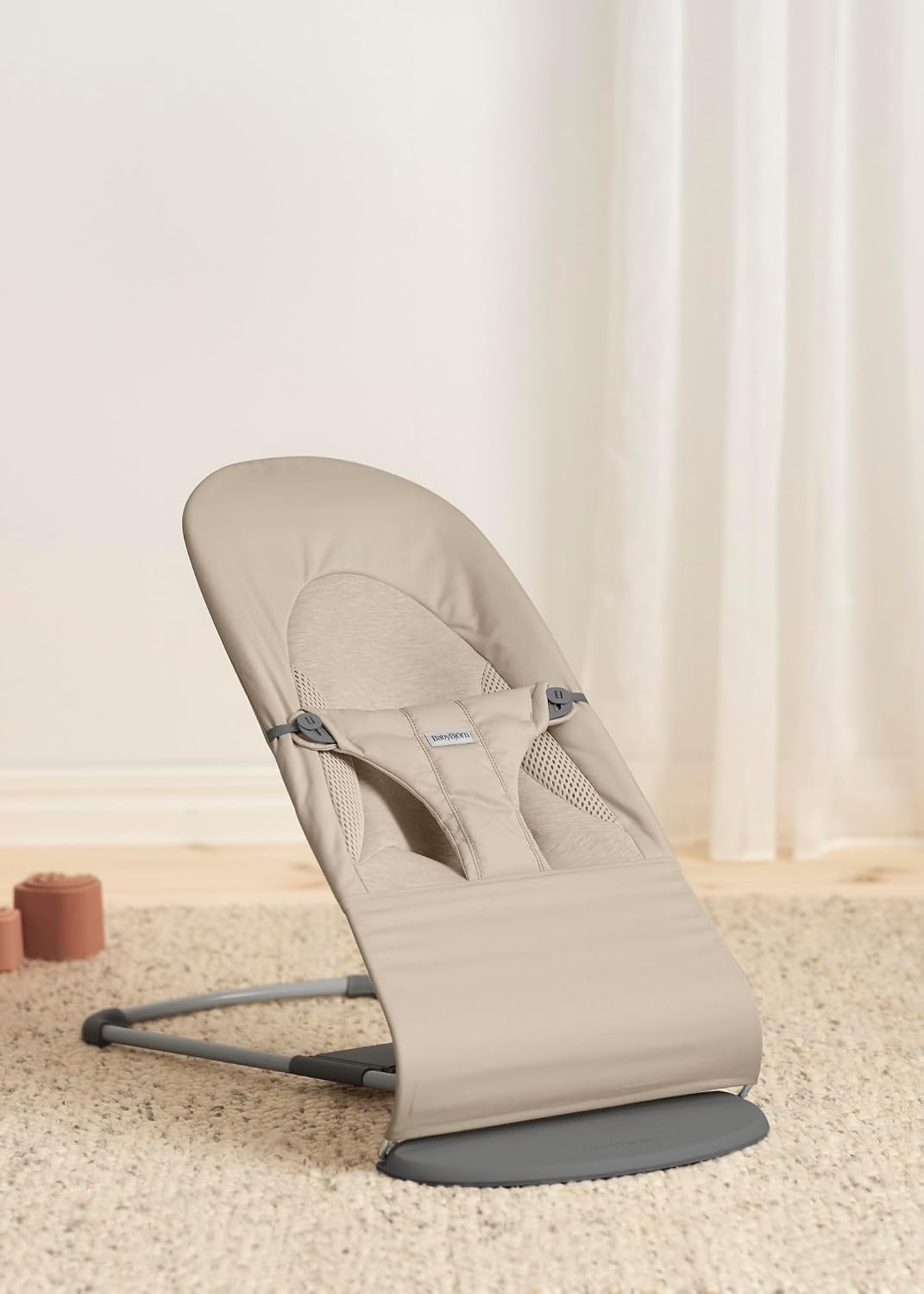 BabyBjörn Babywippe Balance Soft, Gewebt/Jersey, Tri-Fabric, Sandgrau