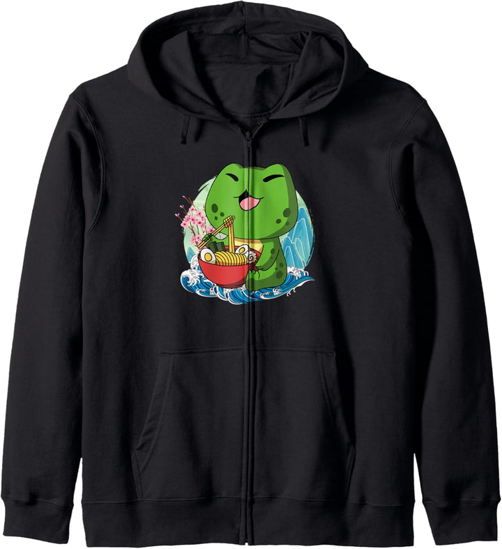 Ramen Frosch, japanische Riesenwelle, Kanagawa Kapuzenjacke