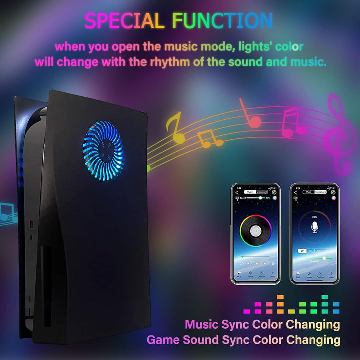 Faceplate für P5 mit RGB-Lichtstreifen und Staubfilter für Kühlungsöffnungen DOBEWINGDELOU 400+ Effe