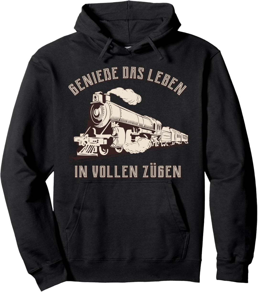Geniesse Das Leben In Vollen Zügen Eisenbahner in Rente Opa Pullover Hoodie