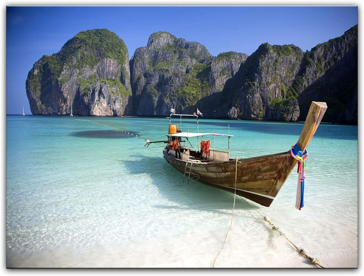 Bilderdepot24 Bild auf Leinwand | Maya Bay, Koh Phi Phi Ley - Thailand in 60x50 cm als Wandbild | Wa