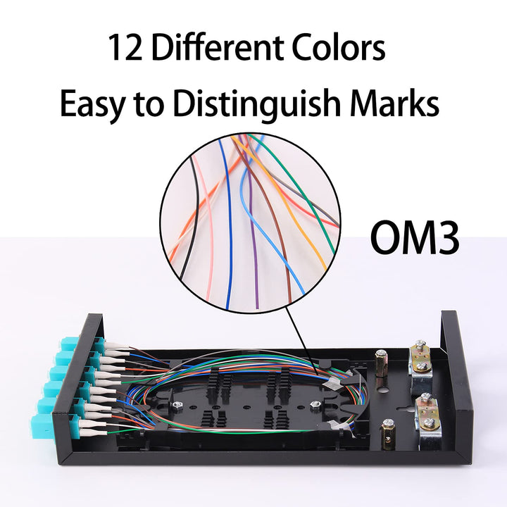 toolco LC-MM 6-Port OM3-Boxkabel 12-Port-Glasfasergehäuse zur Wandmontage mit Spule OM3-Multimode-LC
