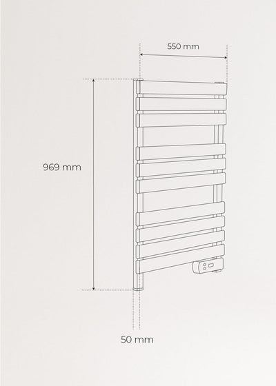 CREATE / WARM Towel 500W / Elektrischer Badheizkörper Gelb mit Regal / 96,9x55x5cm / Thermostat, ger