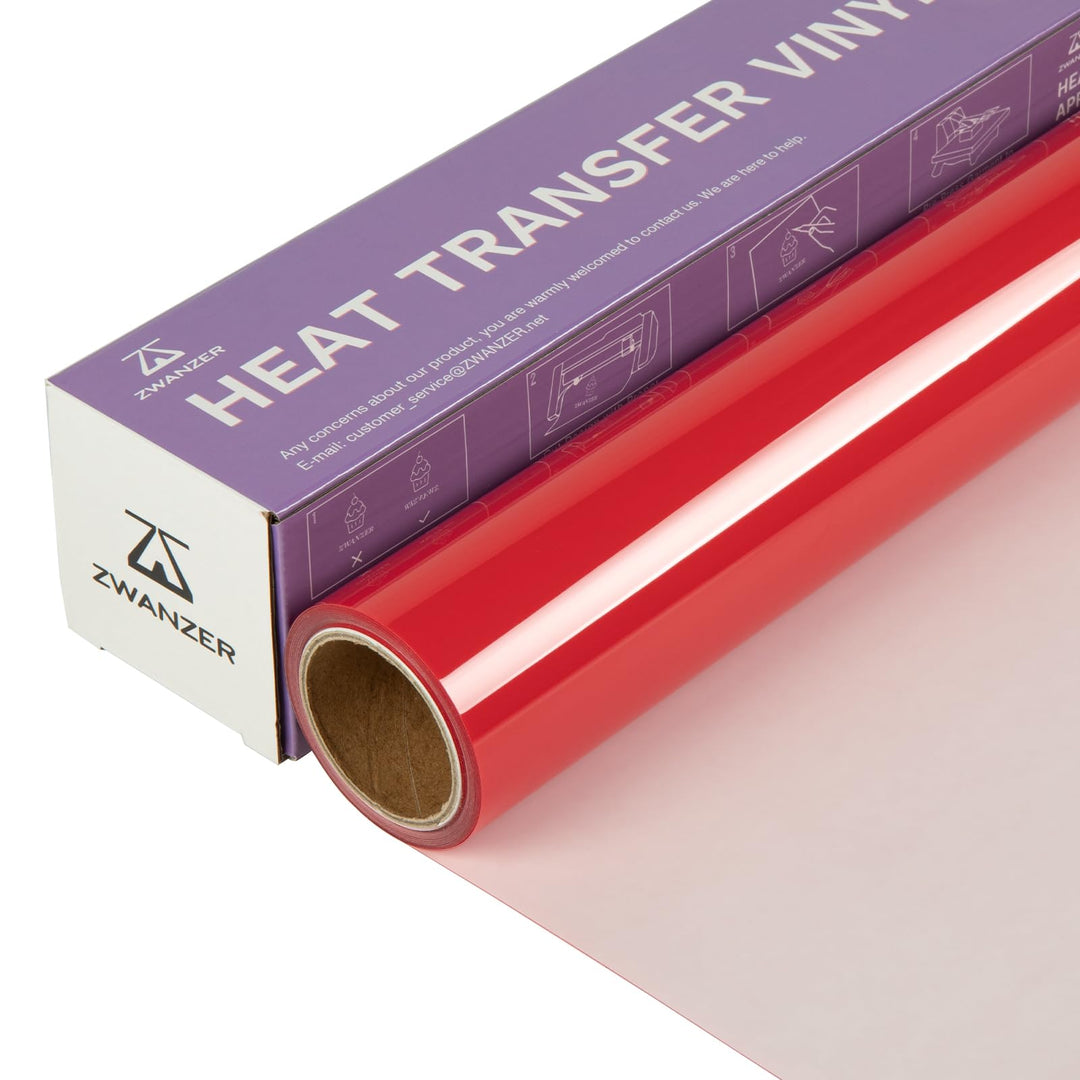 Zwanzer Plotterfolie Textil,30.5cm× 3.66m Flexfolie für Cricut und Silhouette Cameo,Verwendet in DIY