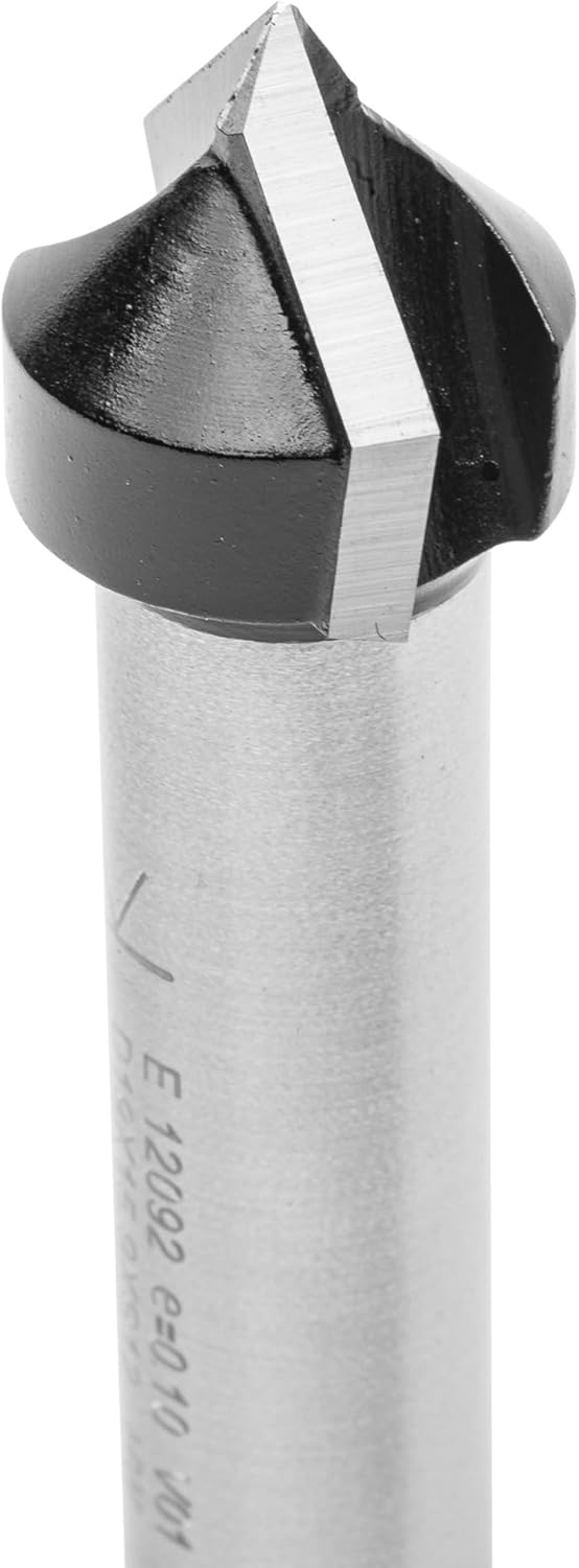 ENT 12092 V-Nutfräser und Schriftenfräser HW, Schaft (S) 12 mm, Durchmesser (D) 19,05 mm, NL 15,9 mm