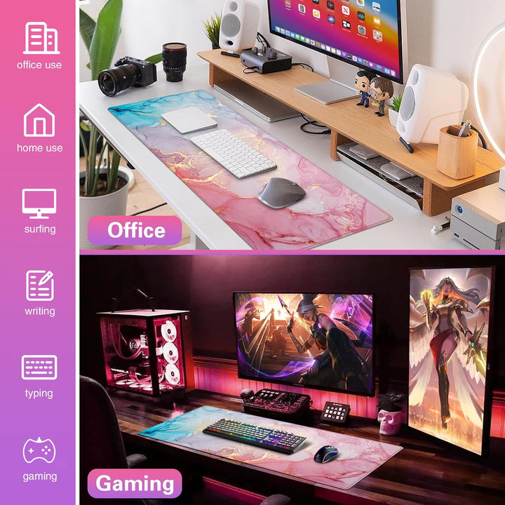 Gaming Mauspad,Mousepad XXL,Mauspad 900x400(35.4X15.7in),Schreibtisch Protector Matte mit Anti-Rutsc
