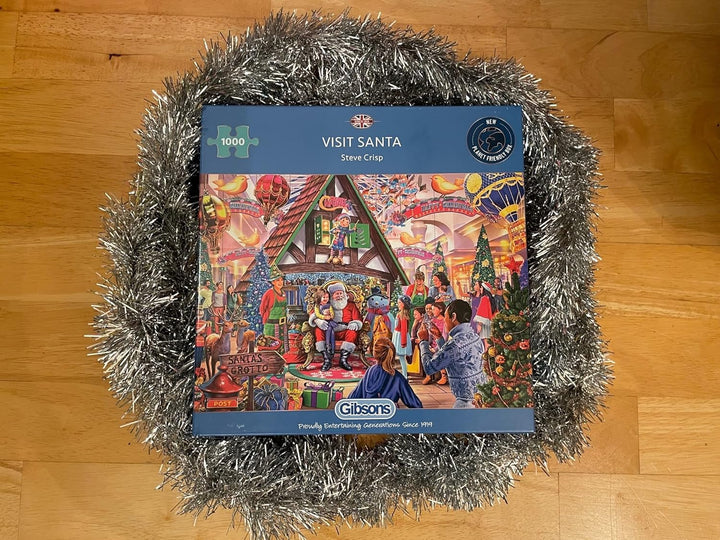 Visit Santa Illustriert von Steve Crisp – Gibsons Puzzle – 1000 Teile Puzzle für Jugendliche und Erw