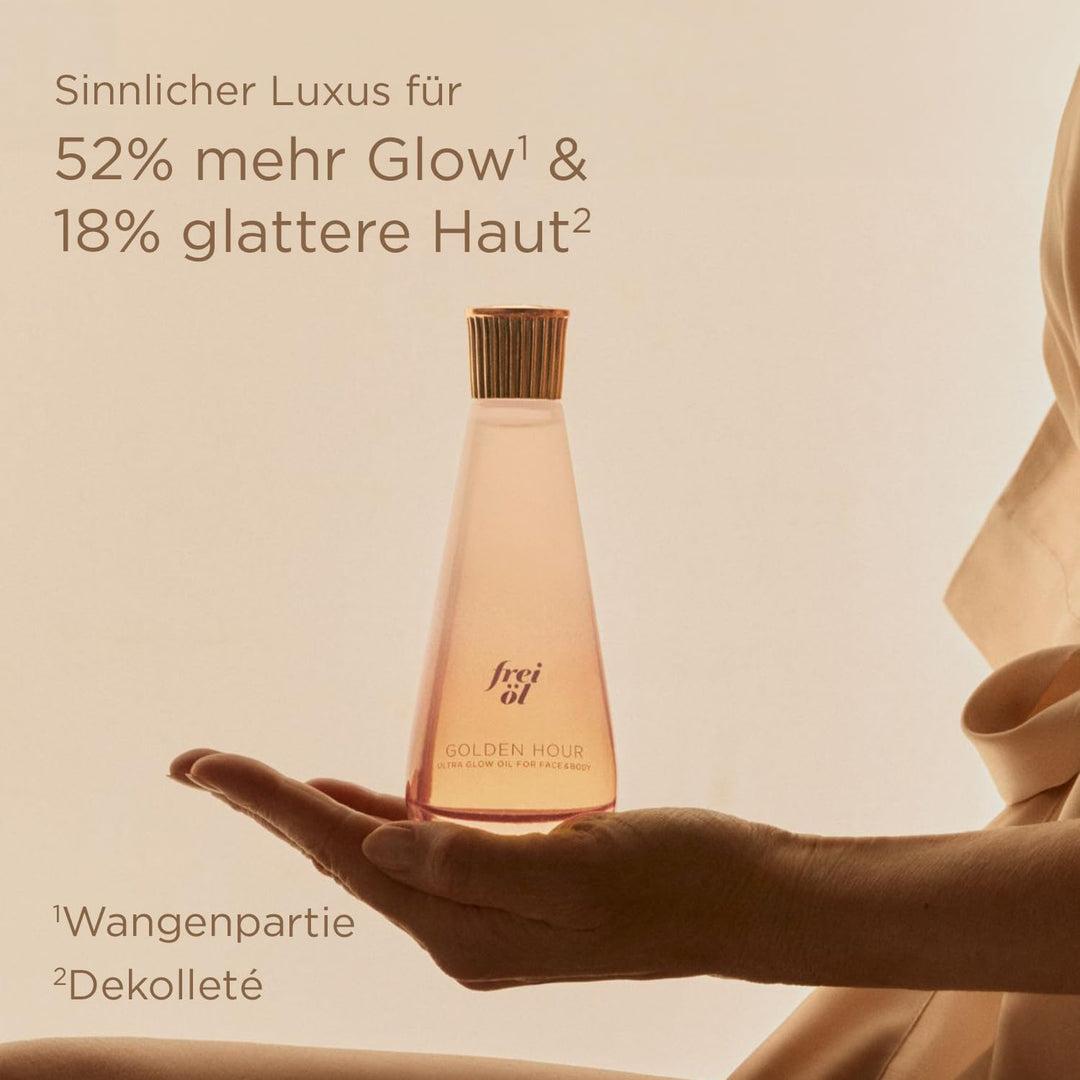 frei öl – ULTRA GLOW ÖL Golden Hour mit zart-würzigem Duft - für Gesicht & Körper - für mehr Glow &